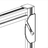 Ancoraggio a parete a sgancio rapido (2 pezzi)