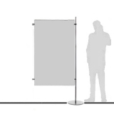 Pannello espositivo EXPO'  "composito aggiuntivo" con base tonda - cm 105x200h - Pannello espositivo EXPO'  