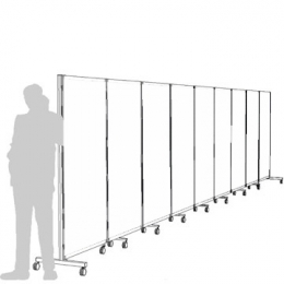 Separè autostabile ALA ROLLER "composito" - cm 916x190h (9 elementi)