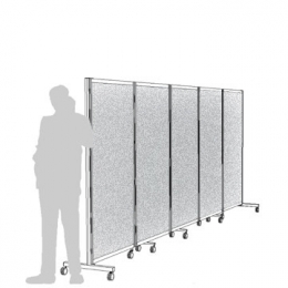 Separè autostabile ALA ROLLER "feltro" - cm 516x190h (5 elementi)