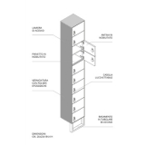 APC10 scheda prodotto - Armadio modulare portacellulare Armadio modulare portacellulare - Armadio modulare portacellulare