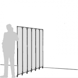 Separè a parete CLIPPER ROLLER LIGHT 30 - cm 184x180h (6 elementi)