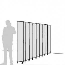 Separè a parete CLIPPER ROLLER LIGHT 30 PLUS - cm 279x180h (9+1 elementi)