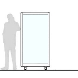 Pannello divisorio ALA "vetroplastico"  dotato di coppia piedi AAP02 - cm 100x180h - Pannello divisorio ALA 