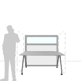 Pannello divisorio MACRO.OFX "finestrato laminato" - cm 140x140h - Pannello divisorio MACRO.OFX 