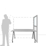 Pannello divisorio MACRO.OFX "finestrato laminato" - cm 80x160h - Pannello divisorio MACRO.OFX 