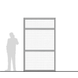 Pannello divisorio MACRO "alveolare" con doppia traversa - cm 150x250h  - Pannello divisorio MACRO 