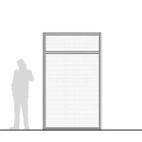 Pannello divisorio MACRO "alveolare" con traversa - cm 150x250h  - Pannello divisorio MACRO 