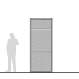 Pannello divisorio MACRO "feltro" con doppia traversa - cm 100x250h  - Pannello divisorio MACRO 