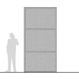 Pannello divisorio MACRO "feltro" con doppia traversa - cm 150x300h  - Pannello divisorio MACRO 