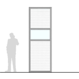 Pannello divisorio MACRO "finestrato alveolare" - cm 100x300h  - Pannello divisorio MACRO 