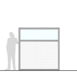 M20.20IP scheda prodotto - Pannello divisorio MACRO Pannello divisorio MACRO "finestrato alveolare" - cm 200x200h - Pannello divisorio MACRO