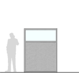 M15.20IF scheda prodotto - Pannello divisorio MACRO Pannello divisorio MACRO "finestrato feltro" - cm 150x200h - Pannello divisorio MACRO