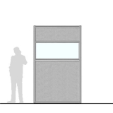 Pannello divisorio MACRO "finestrato feltro" - cm 150x250h  - Pannello divisorio MACRO 