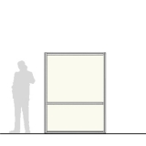 Pannello divisorio MACRO "laminato" con traversa aggiuntiva - cm 150x200h  - Pannello divisorio MACRO 