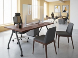 Schermo parafiato ONDESK FRONT OFFICE per front office - cm 155x75h  con morsetti tipo B
