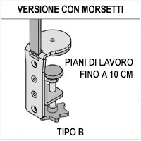 Schermo parafiato ONDESK FRONT OFFICE per front office - cm 135x75h  con morsetti tipo B