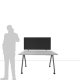 Schermo divisorio fonoassorbente TXT "desk" - con 2 morsetti tipo A - cm 120x50h - Schermo divisorio fonoassorbente TXT 