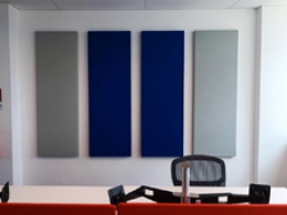 Schermo fonoassorbente a parete TXT "grip" - cm 200x50