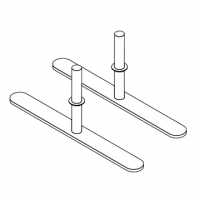 Pannello divisorio TXT autostabile con 2 basi dritte - cm 180x140h