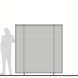 Schermo mobile su ruote MACRO VELA "alveolare" - cm 200x200h  - Schermo mobile su ruote MACRO VELA 
